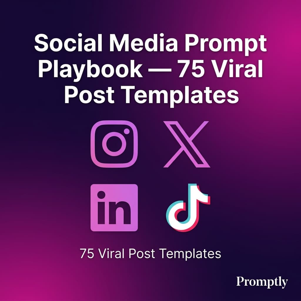 Social Media Prompt Playbook — 75 Viral Post Templates
