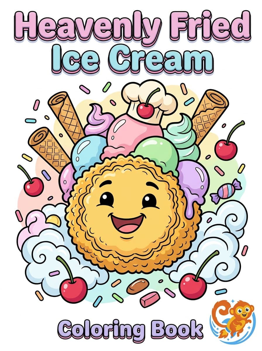 Heavenly Fried Ice Cream: Coloring Book