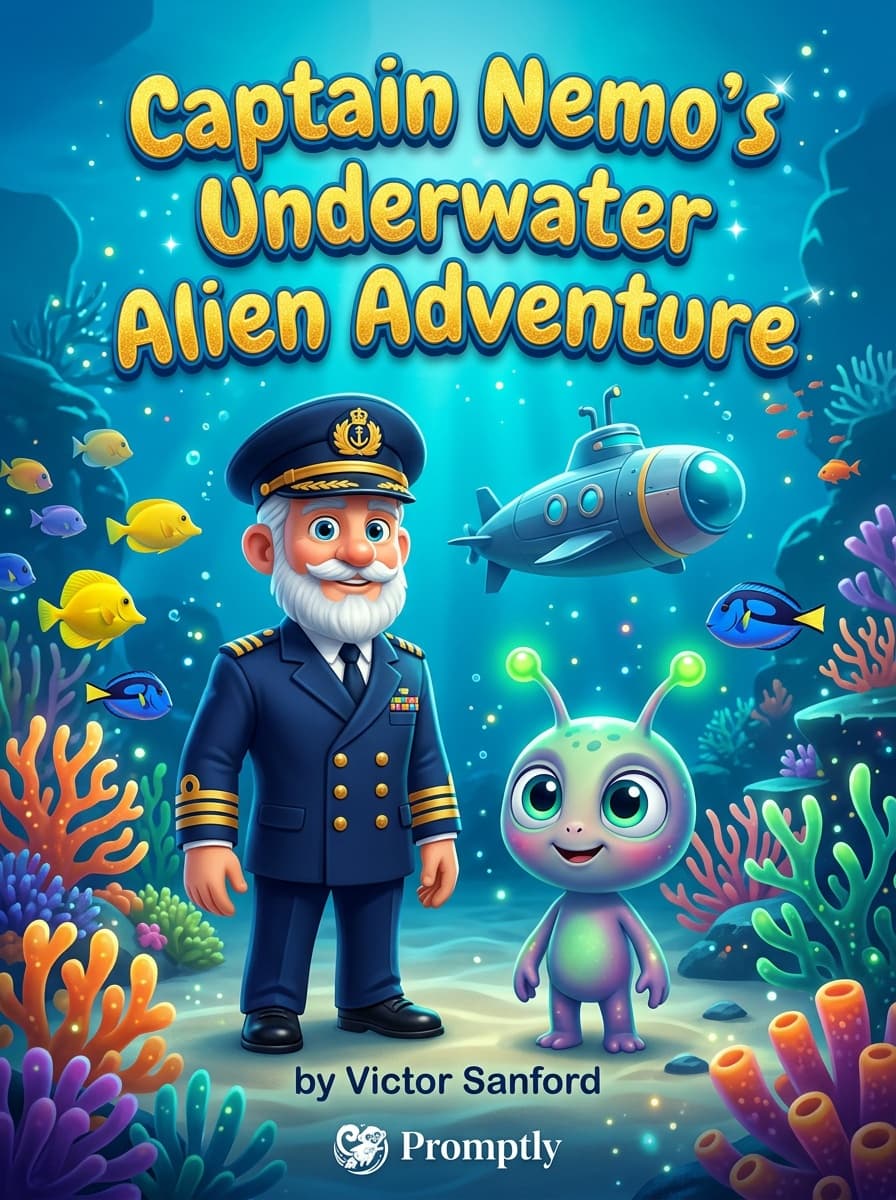 Captain Nemo's Under Water Alien Adventure: Coloring Book